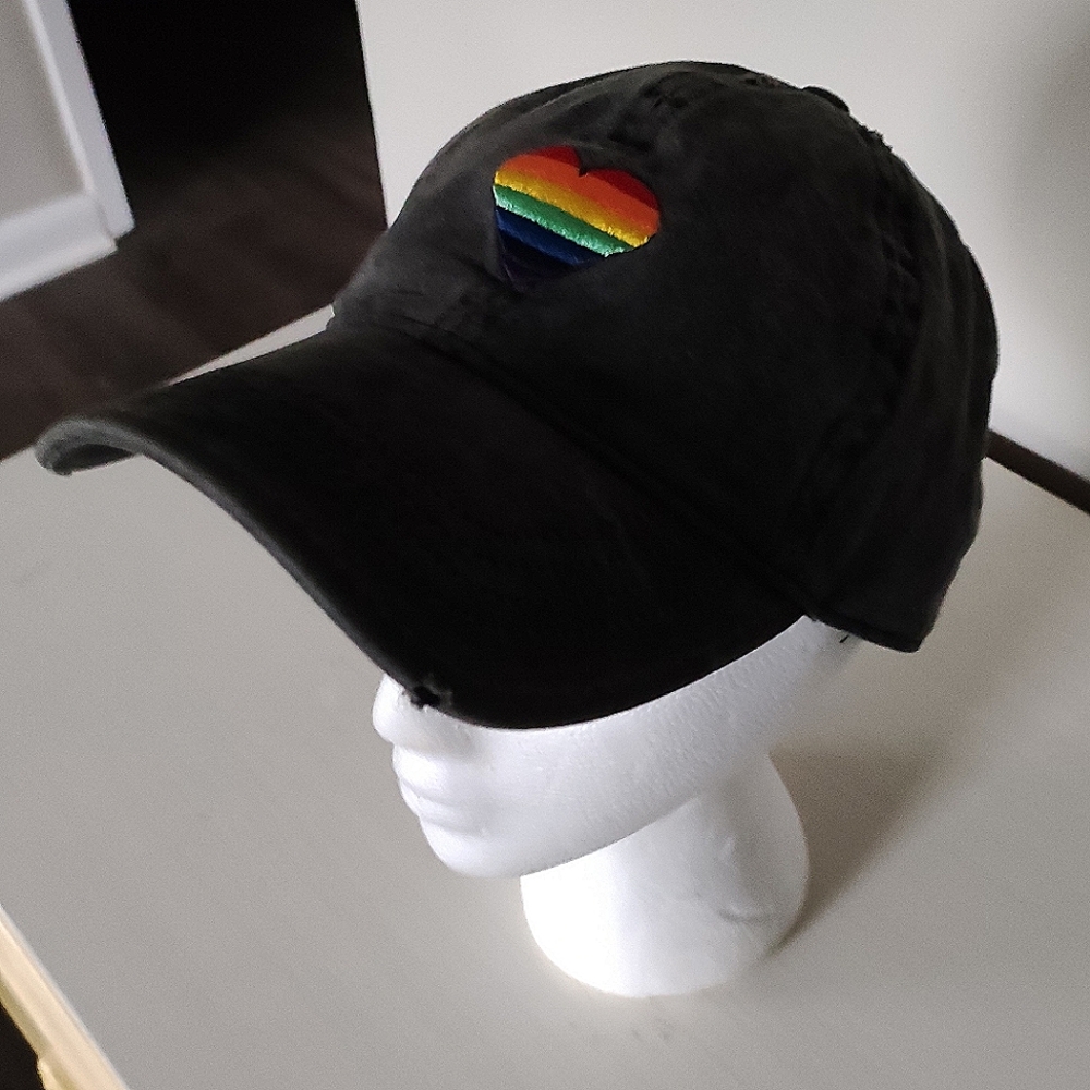 David & Young Rainbow 🌈 Pride Cap Gray  unisex Adjustable Belt EUC